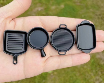 Set 2 Mini Padelle Metalliche Per Case Bambole - Cucina Giocattolo, Gadget Da Collezione - Foto 8