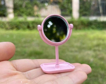 Miroir de maquillage miniature avec miroir de vanité de maison de poupée pour poupées