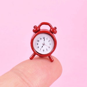 Miniature alarm  dollhouse decor accessories 1 12 scale miniature clock for dolls