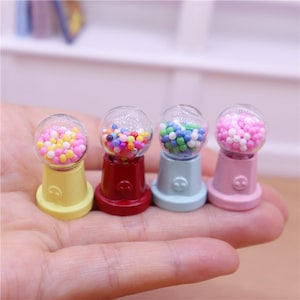 Dollhouse miniature gumball machine vending gumball machine realistic classic candy machine for dolls