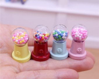 Distributeur automatique de distributeurs automatiques de chewing-gums pour maison de poupée, machine à bonbons classique réaliste pour poupées