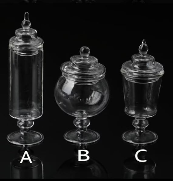 Clear Glass Lidded Cookie/Storage Jar for Kitchen  Glass apothecary jars,  Apothecary jars, Bon bons