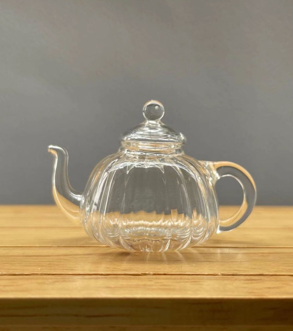 Miniature Glass Teapot Dollhouse Clear Tea Pot Doll Kitchen Etsy