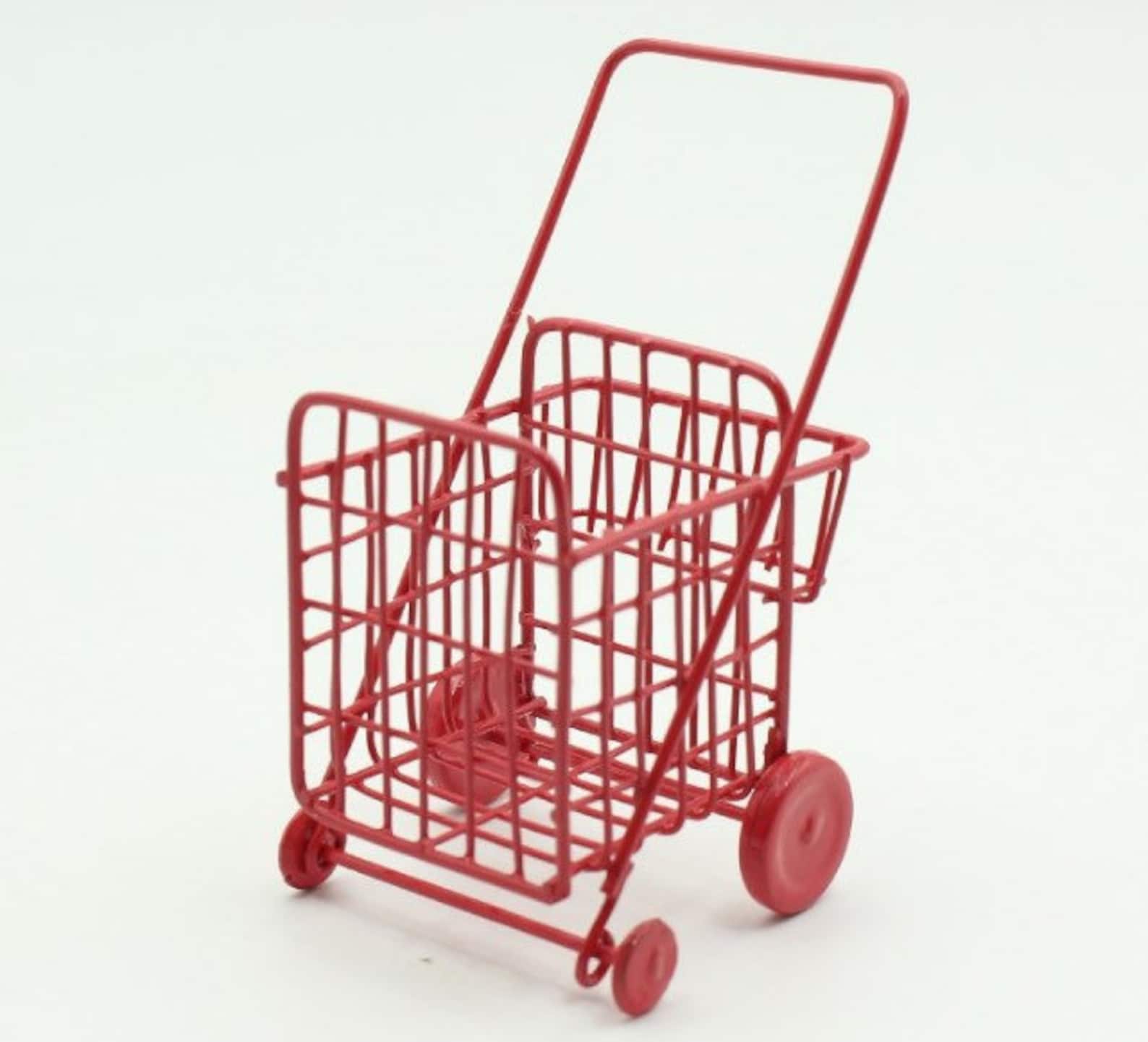 Dollhouse Miniature Shopping Cart Metal Groceries Cart Doll Etsy