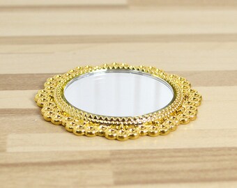 Spechietto da parete quadrato decorativo oro 12 cm Spechietto da parete quadrato decorativo oro 12 cm