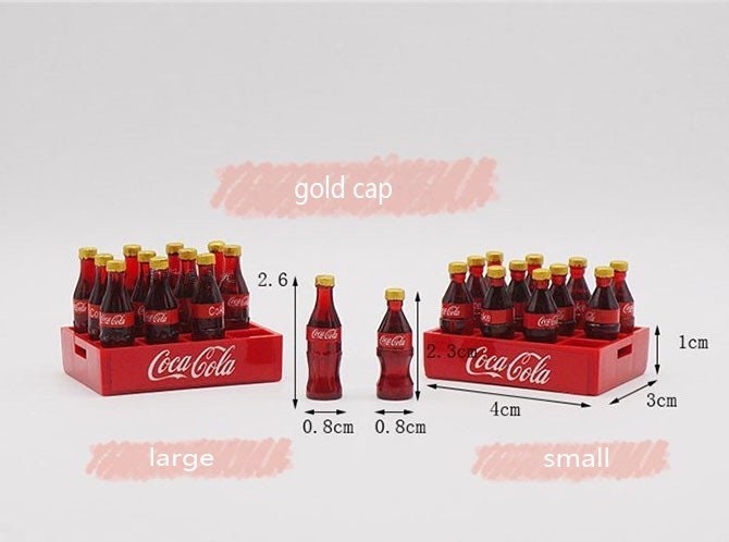 Casa Delle Bambole Miniatura Riutilizzabile Coca Cola Bottiglia - Foto 8