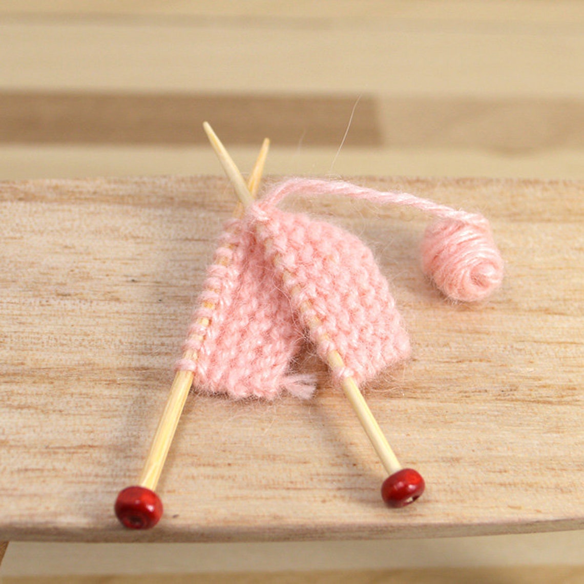 Miniature Knit in Progress Dollhouse Miniature Knitting Etsy