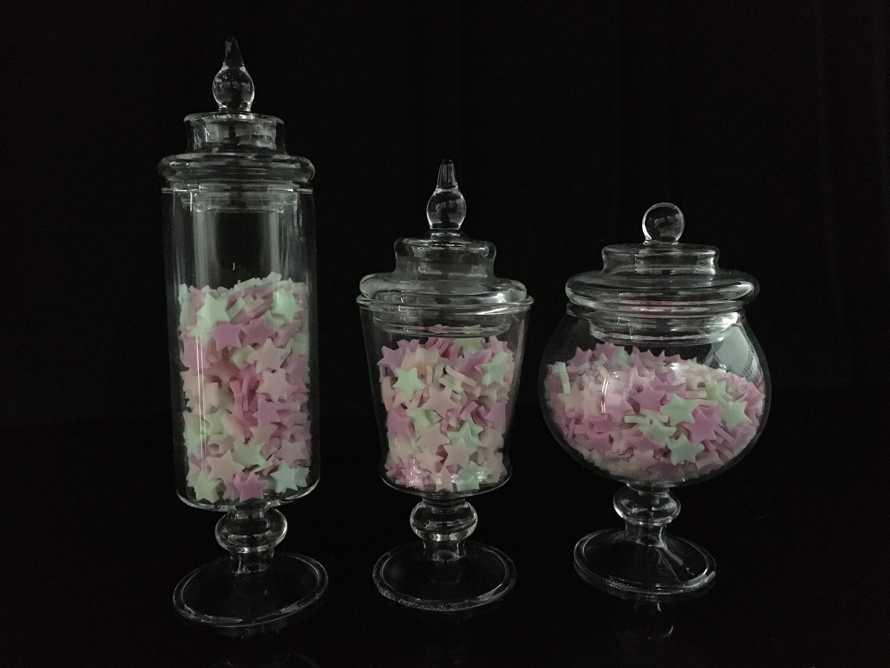 Dollhouse Miniature Real Glass Candy Jar 1/6 Scale Apothecary Jars With Lid  Miniature Storage Glassware for Doll House 