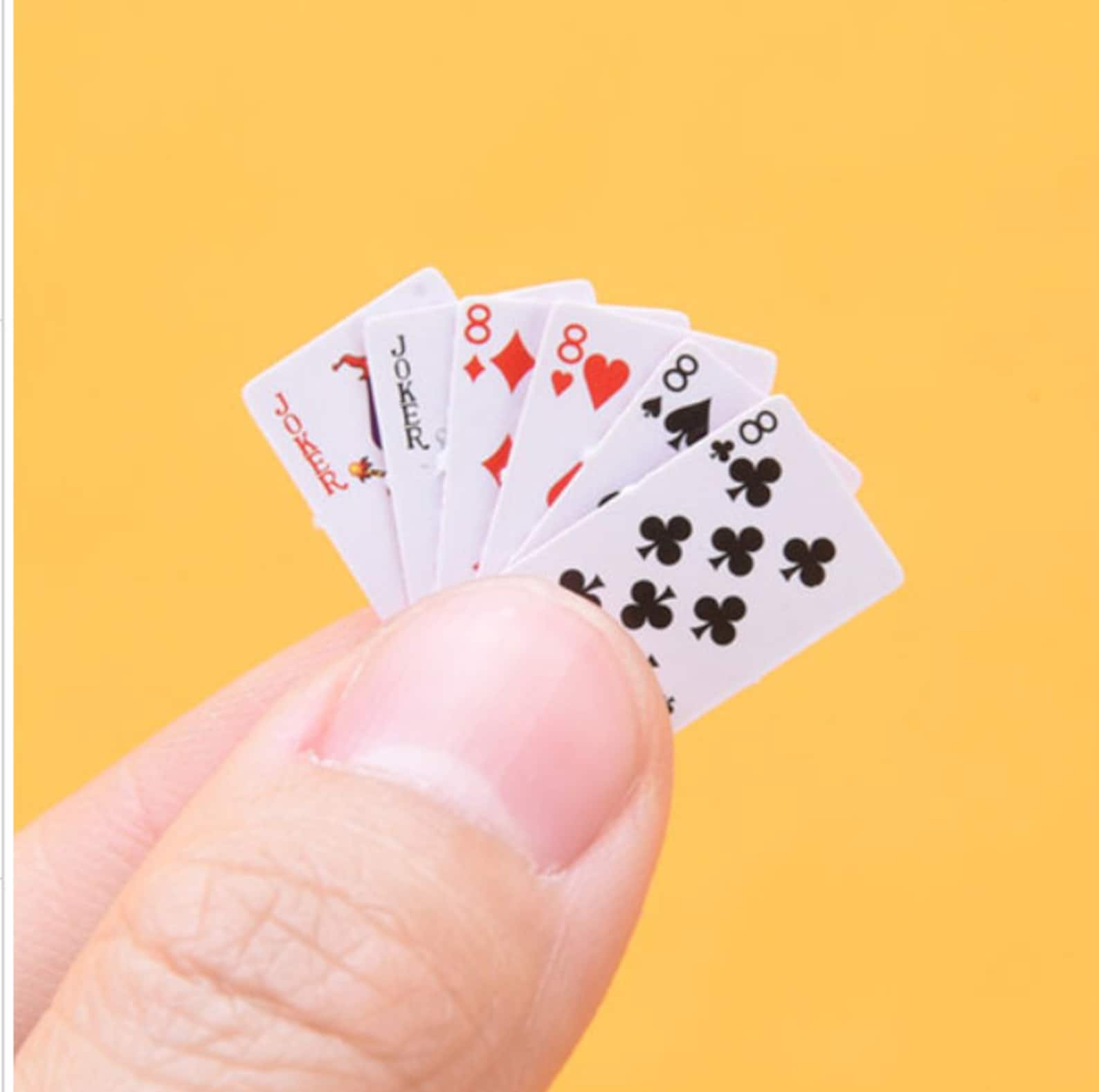 Dollhouse Miniature Poker Playing Cards Dollhouse Miniature Artisan ...