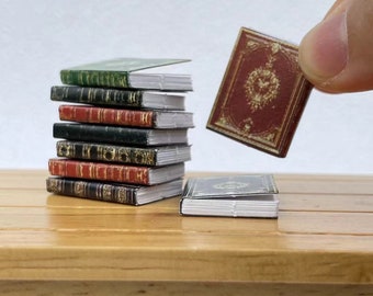 1:12 scale miniature books dolls house decor accessory miniature hardcover books set of 3