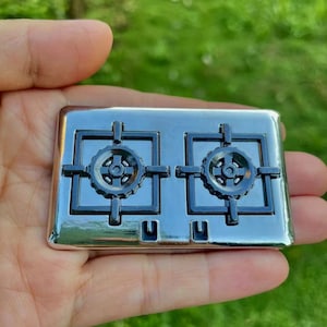 Réchaud à gaz miniature pour maison de poupée, accessoire de cuisine, cuisinière à gaz miniature en métal à l'échelle 1:12