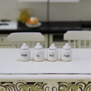 1/12 scala dollhouse mini contenitore da cucina in miniatura mini barattolo di ceramica miniatura può tè zucchero riso farina pentola per la casa delle bambole