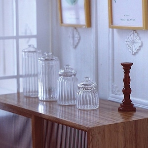 Miniatur Klarglas Apothekergefäße Puppenhaus Miniatur 1:6 Glasvase