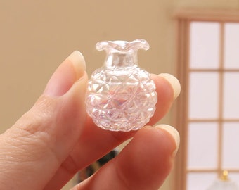 dollhouse real glass vase  miniature vase for dolls house decoration 1:12th scale dollhouse accessories