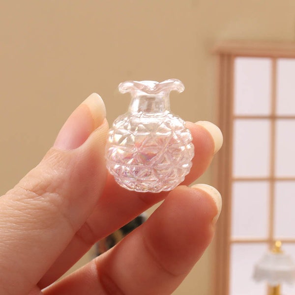 dollhouse real glass vase  miniature vase for dolls house decoration 1:12th scale dollhouse accessories