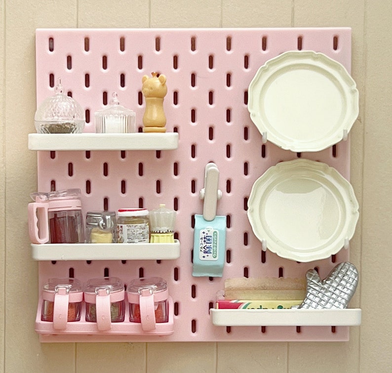 1:6 Scale Pegboard Dollhouse Miniature Wall Organizer Mini - Etsy