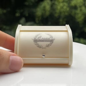 1:6 Scale Bread Box Miniature Bread Storage Container Dollhouse Kitchen Corner Bread Box