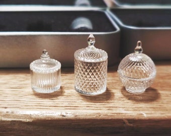 1/12 scale dollhouse accessories miniature candy jar set of 3 pieces mini storage jars flowers vase for dolls house