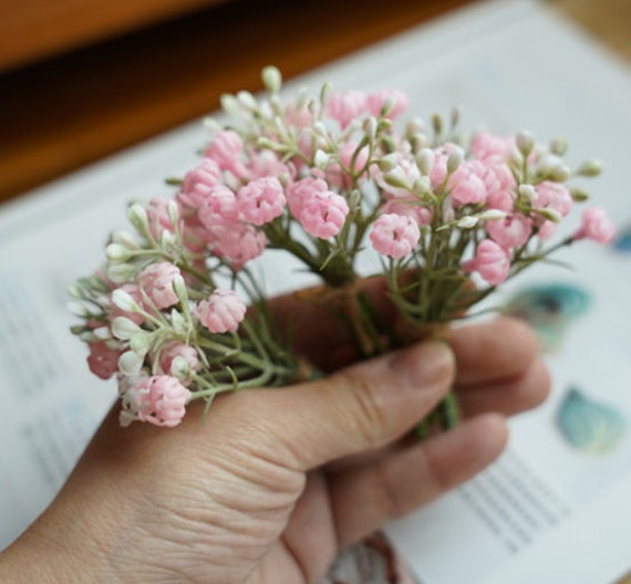 Dollhouse Miniature Flowers - 7.5cm Plastic White Decor For Dollhouse Living Room, Mini Scene Accessory