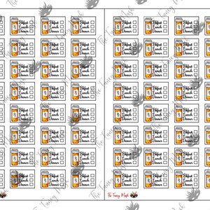 Printable Stickers for medicine three times a day Hand cut and Silhouette Machine option.