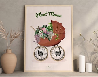 PLANT MAMA New Edition - A3 plant poster - Poster, plant illustration, botany, plants, decoration, art, jungle paper, boho, vintage