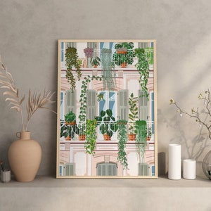 PARED DE PLANTAS - Cartel de plantas A3/A4 - Cartel, ilustración de plantas, botánico, planta de interior, decoración, papel de selva, boho, vintage
