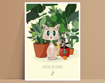 Affiche De Chat Etsy Affiche De Chat Etsy