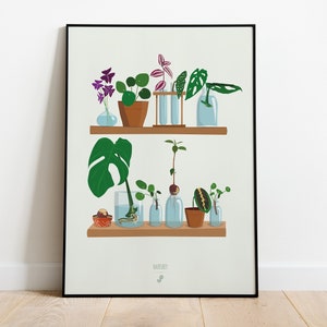 BABY PLANTS NURSERY - A3/A4 Pflanzenposter - Pflanzenillustration, Botanik, Schnitt, Pflanzen, Dekoration, Kunst, Druck, Poster, Dschungelpapier