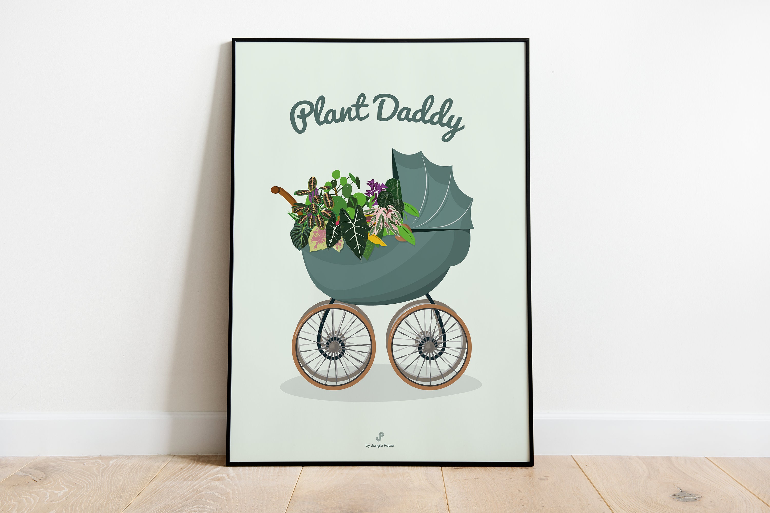 Plant Daddy - Affiche Plante A3/A4 Poster, Illustration Végétale, Botanique, Plants, Décoration, Art