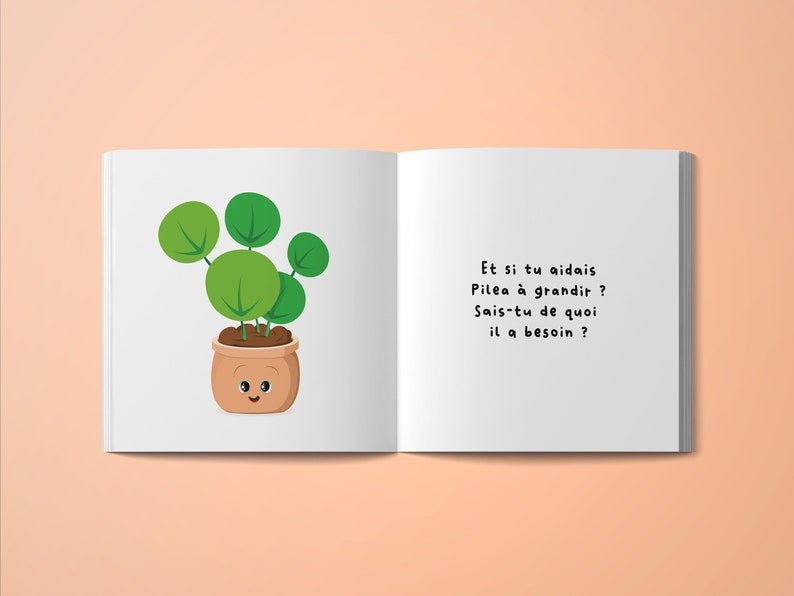 KINDERBUCH Pilea will wachsen Pflanze, personalisierter Bildband, Jugend, Lehrbuch, Bildung, Babyspiele, Dschungelpapier Bild 3