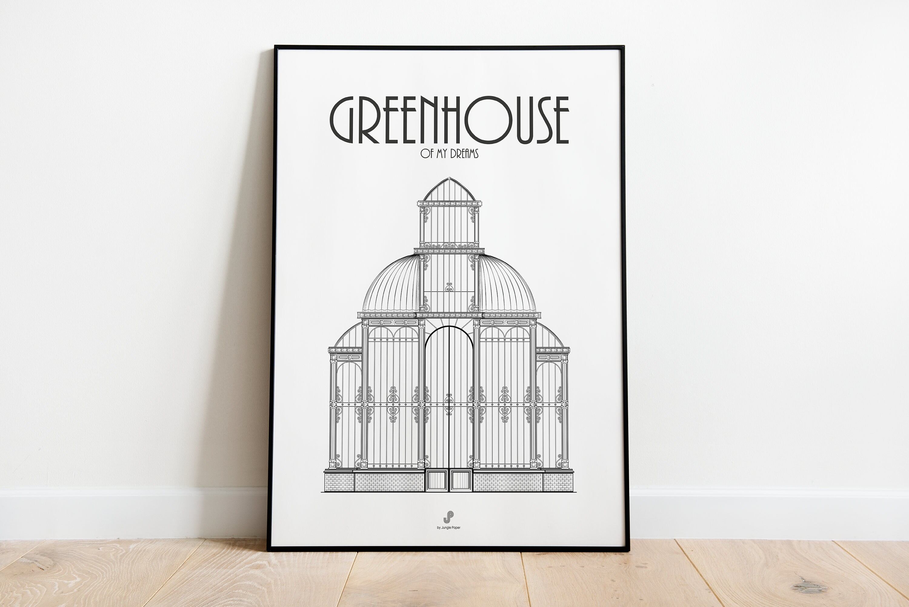 Greenhouse Of My Dreams - Affiche Plante, Illustration Végétale, Botanique, Serre Plantes d'intérieu