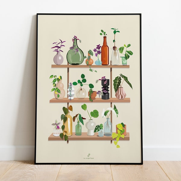 PROPAGATION DE PLANTES - Affiche plante A3/A4 - illustration végétale, botanique, plants, décoration, art, print, poster, jungle paper, boho