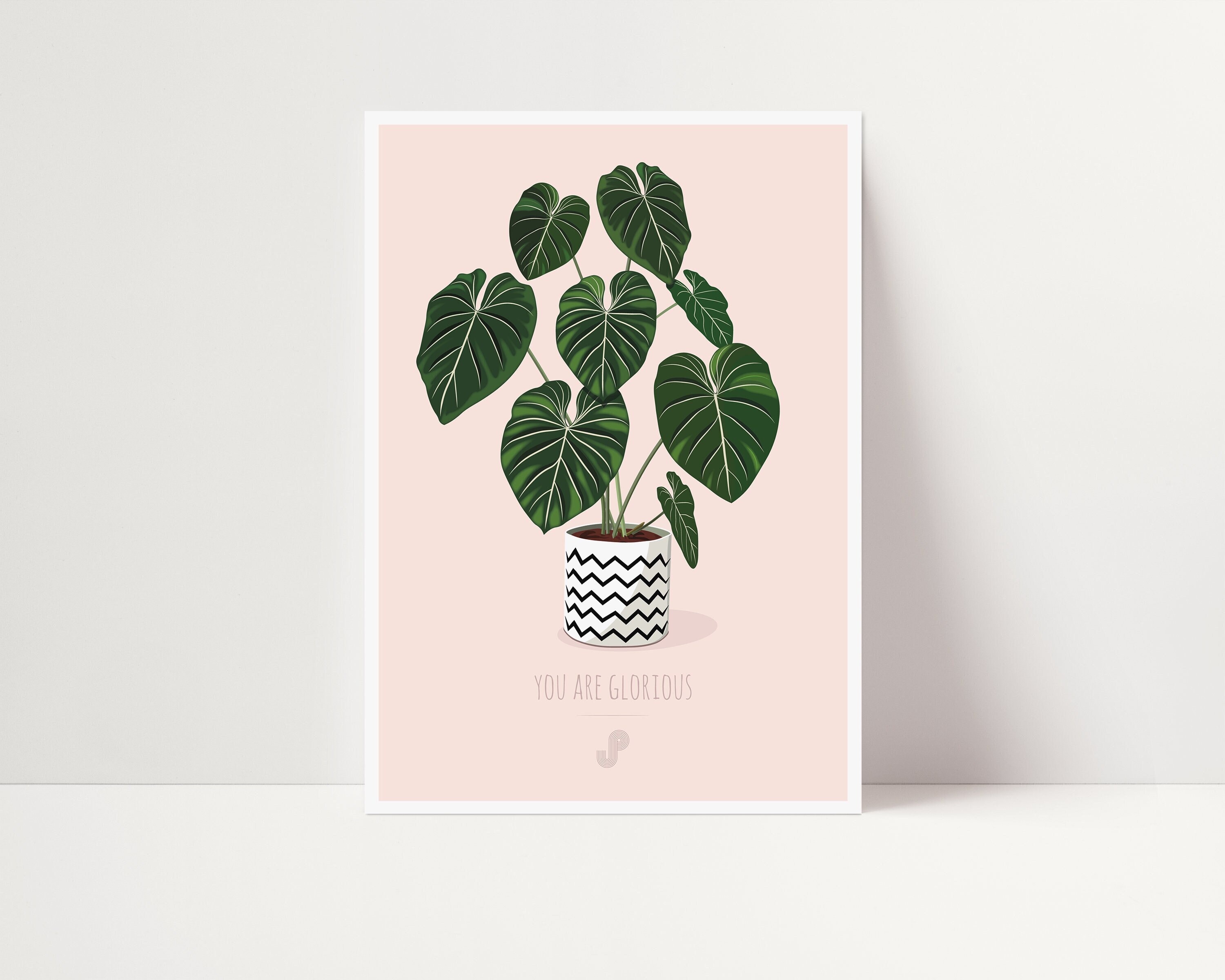 Philodendron Gloriosum - Affiche Plante A5 Illustration Végétale, Botanique, Plants, Décoration, Art