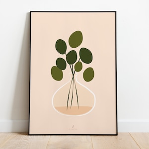 PILEA POSTER "BOHEME" - A3 植物イラスト - ポスター、植物、植物、植物、装飾、アート、ジャングル ペーパー、ボヘミアン、ヴィンテージ