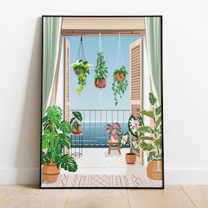 VER SOBRE PLANTAS - pôster de plantas A3/A4 - ilustração de plantas, botânica, plantas, decoração, arte, impressão, pôster, papel da selva, boho