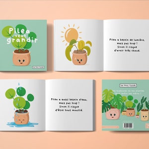 KINDERBUCH Pilea will wachsen Pflanze, personalisierter Bildband, Jugend, Lehrbuch, Bildung, Babyspiele, Dschungelpapier Bild 6