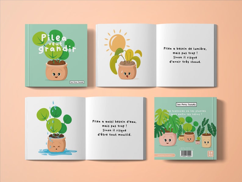 KINDERBUCH Pilea will wachsen Pflanze, personalisierter Bildband, Jugend, Lehrbuch, Bildung, Babyspiele, Dschungelpapier Bild 6