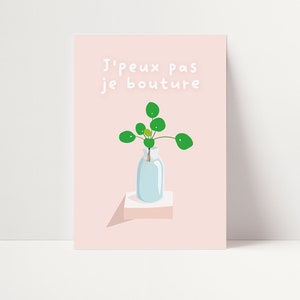 JE BOUTURE - Carte postale A6, botanique, végétale, illustration, Plante, print, illustration, vintage, boho, Jungle Paper