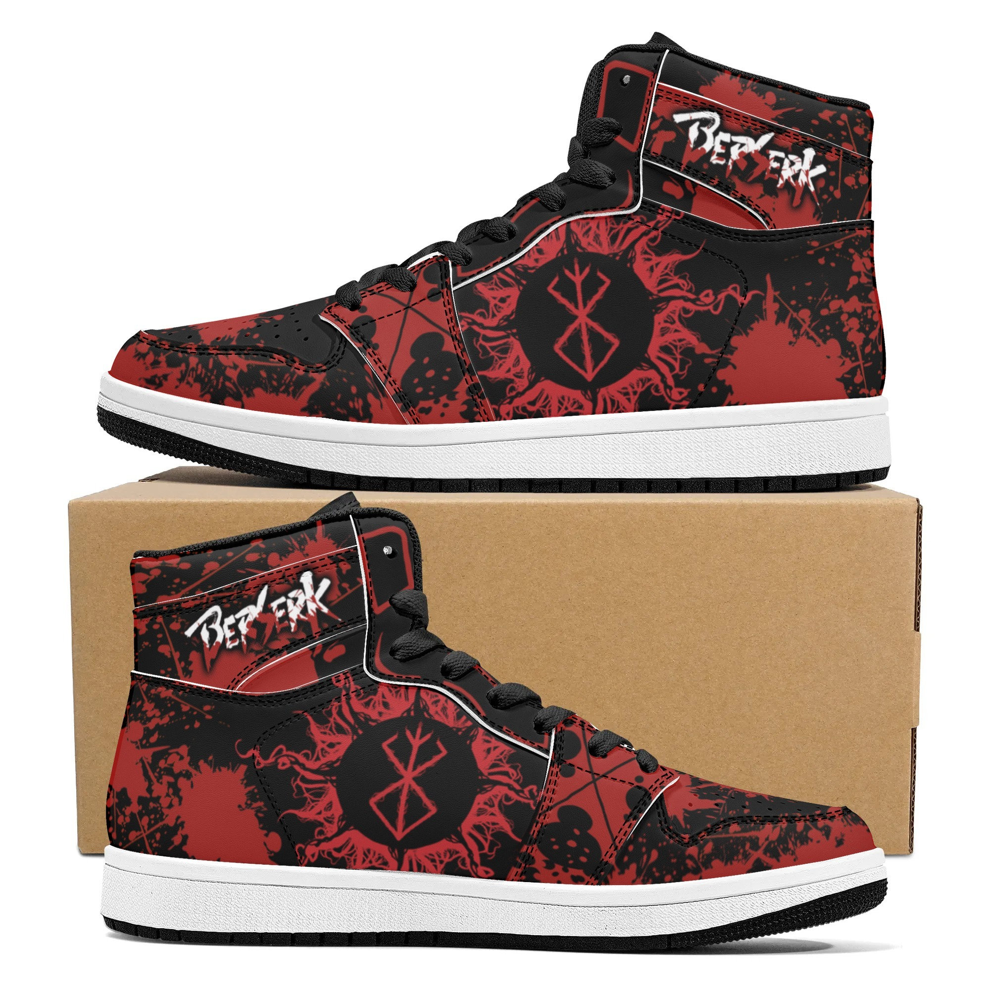 Berserk size 14 mens Sneaker Air Mid Custom Berserk Anime 'Brand of  Sacrifice'