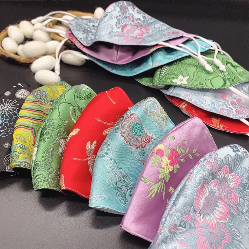 Embroidery Pattern 100 Mulberry Silk Mask 3 Layernose Etsy