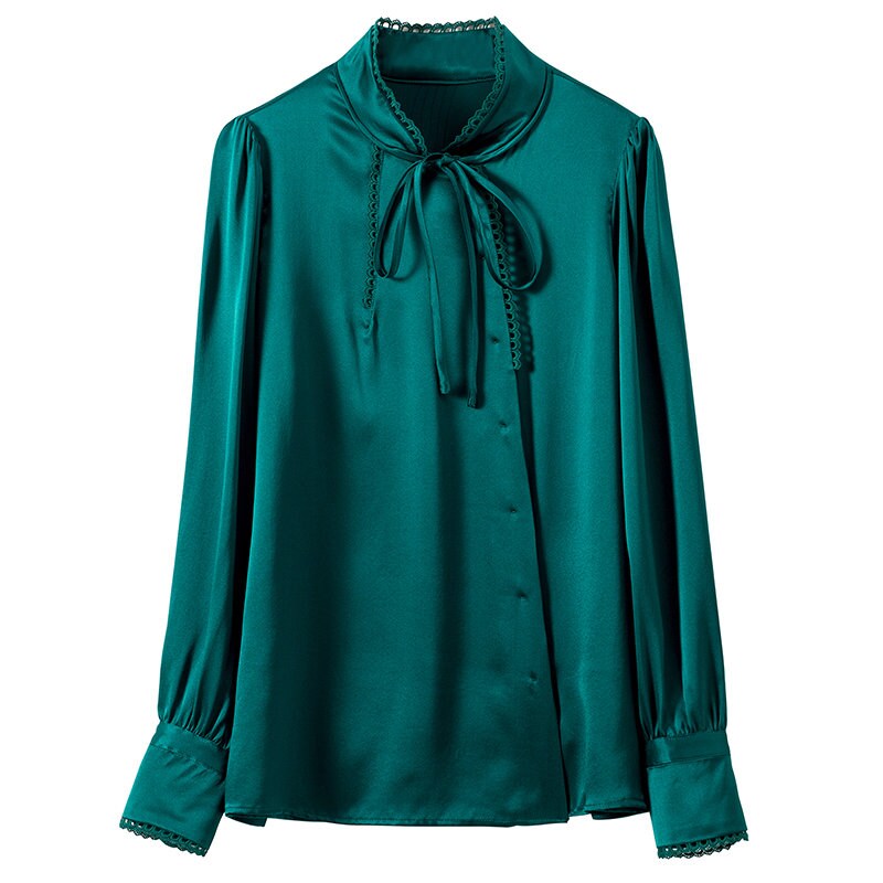 Kewsilk100% Real Mulberry silk shirt/silk blouse/ Lantern | Etsy