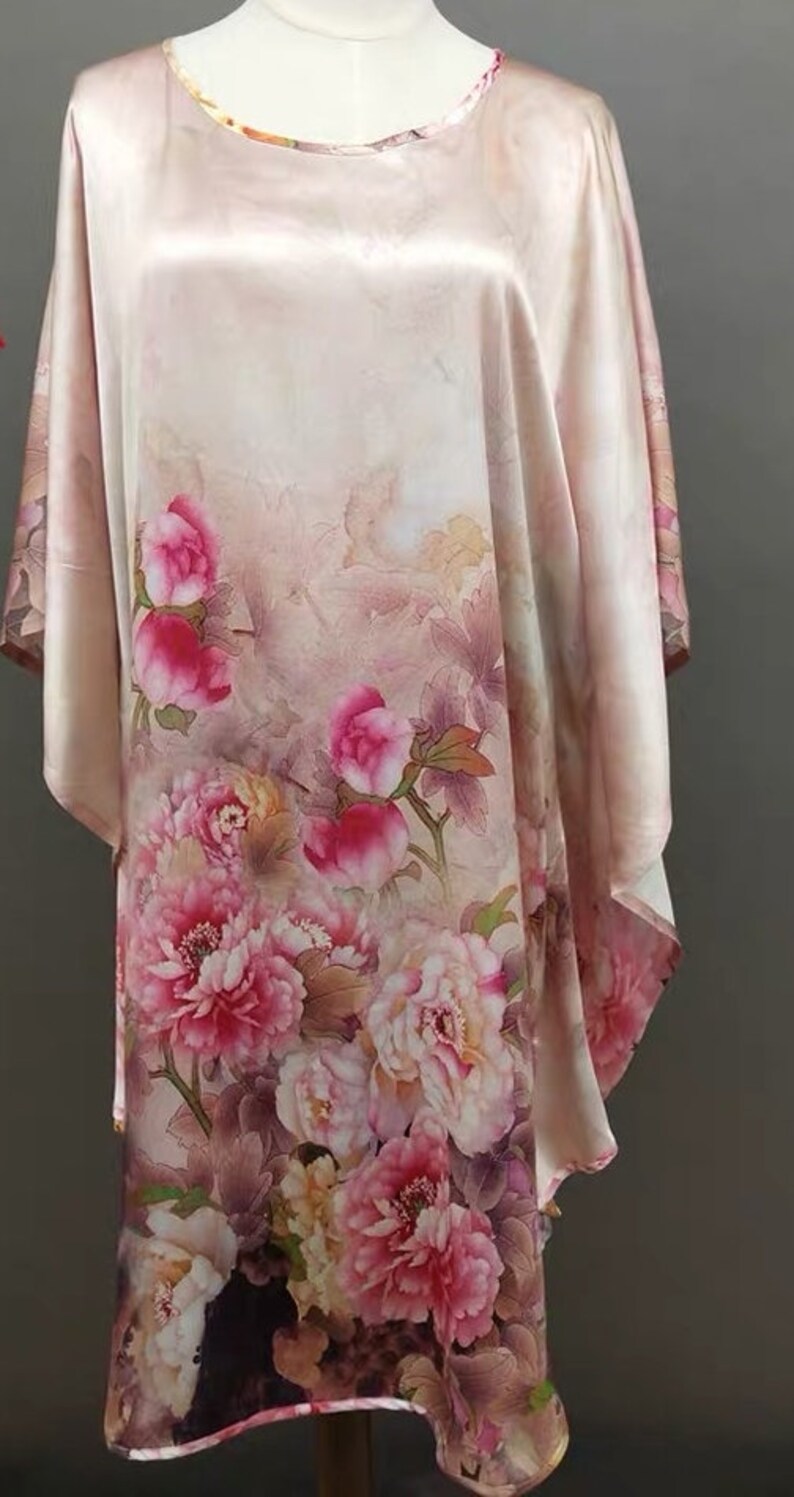 Kewsilk100 Real Mulberry Silk Flower Dress/sexy Female Etsy