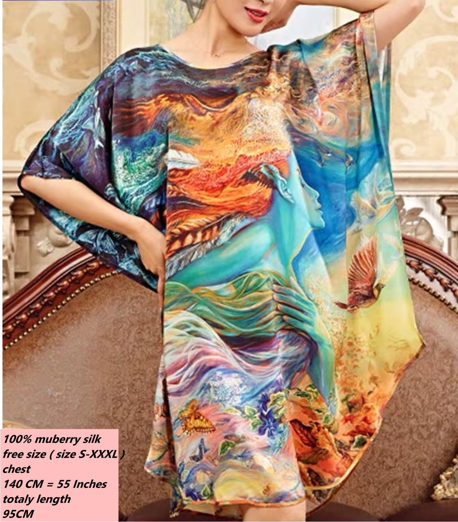 Kewsilk100 Real Mulberry Silk Flower Dress/sexy Female Etsy