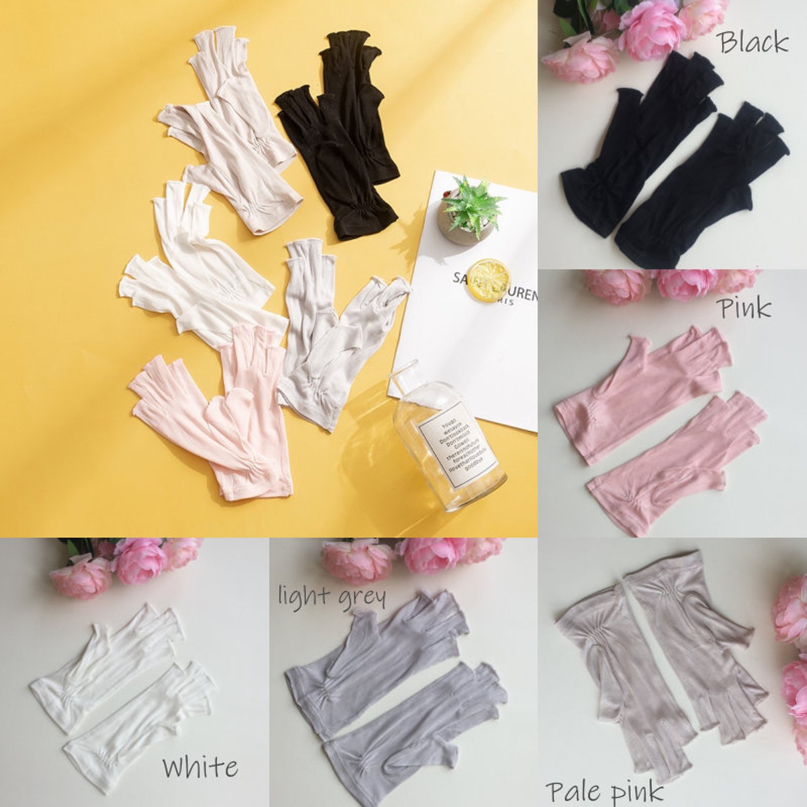 Kewsilk 100 Mulberry Silk Gloves Washable Fashion Silk Etsy