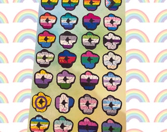 Pride Flag Scrunchie Sticker Sheet (Two Sizes)