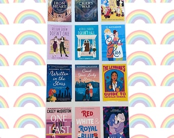 Book Cover Sticker Sheet | 12 Assorted Designs (You Choose)