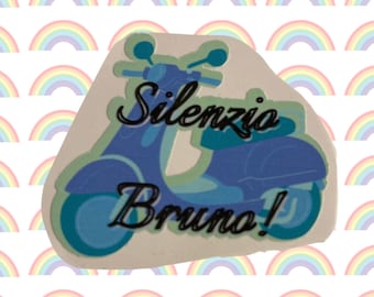Silenzio Bruno Luca Vespa Sticker Disney mlm flag colors