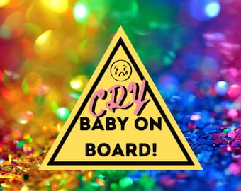 Crybaby on Board Sticker