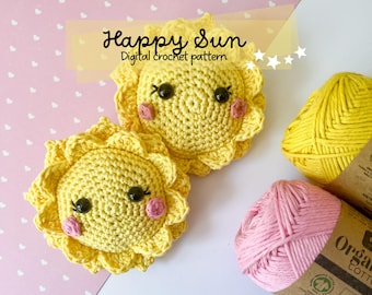 Patrón de crochet Sun Amigurumi - Tutorial en PDF para principiantes
