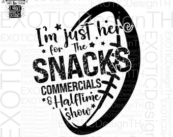 Sono qui solo per gli spot pubblicitari degli snack e lo spettacolo del primo tempo/calcio divertente super bowl/File digitale SVG